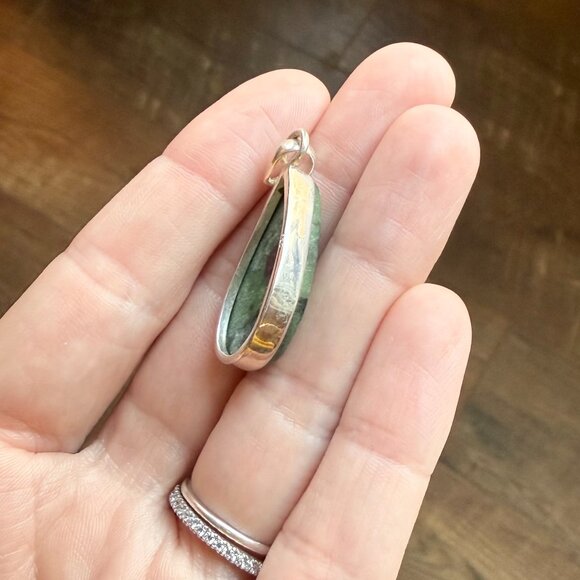 Authentic *Ruby Zoisite* Teardrop Necklace Pendant | Sterling Silver | NEW - Picture 5 of 12